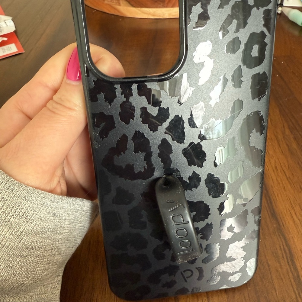 Stylish Black Leopard Phone Case